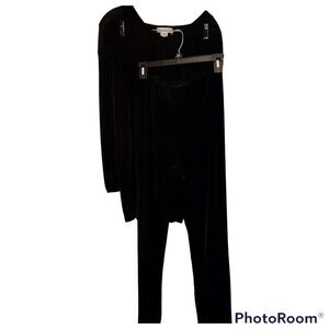 REGINA Porter large jersey pantsuit, black.
